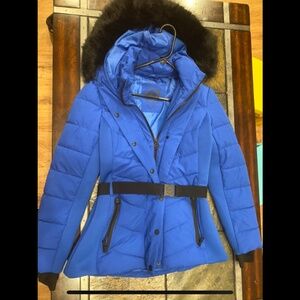 MK royal blue belted jacket
